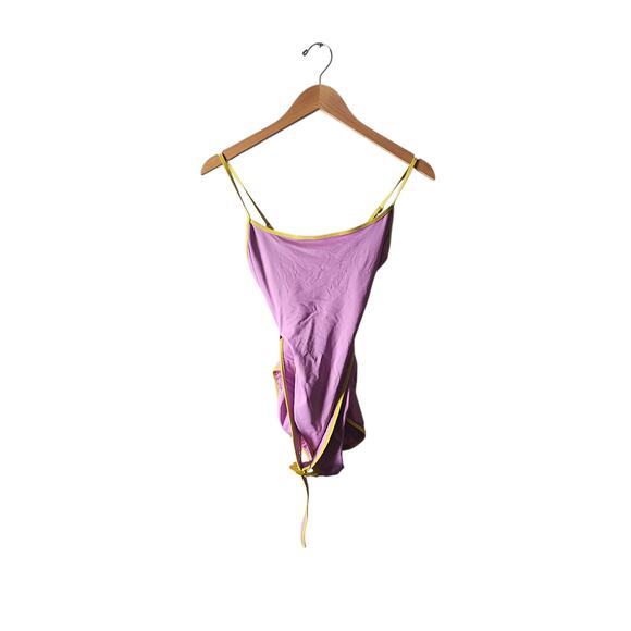 Kate Spade Daisy Buckle Belted One Piece Swimsuit Candied Lilac Size large $145 - Picture 5 of 8